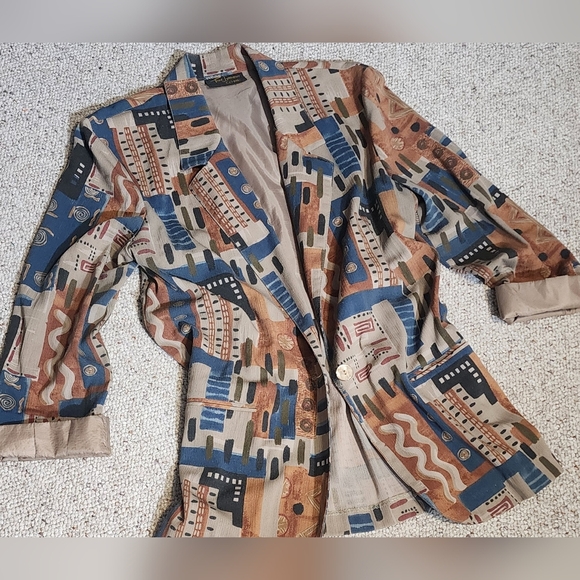 Abstract Patterned Blazer - Picture 2 of 2